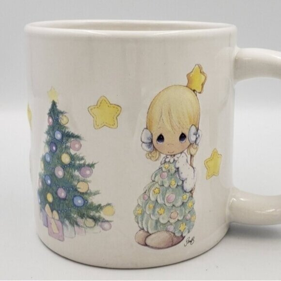 Precious Moments Large Christmas Mug 3D Raised Images 2007 20 Ounce - Picture 5 of 13